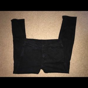 MENS LEVI 508 BLACK DENIM JEAN SIZE 34x32